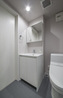 スペースが確保できる洗面所です