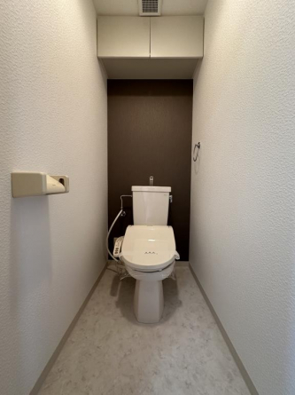 落ち着いた色調のトイレです