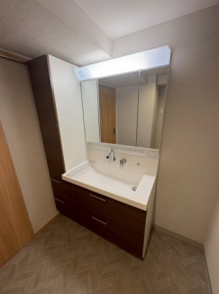 独立洗面化粧台が付いています