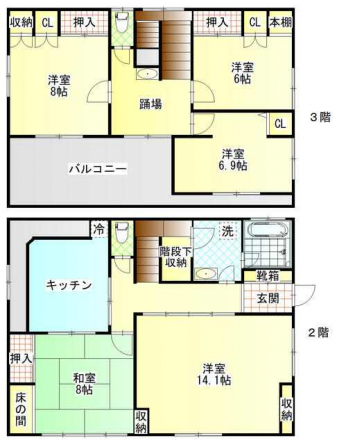 ２階３階間取図