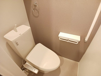 落ち着いた色調のトイレです