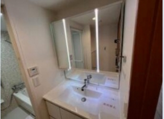 朝の支度にも助かる、独立の洗髪洗面化粧台