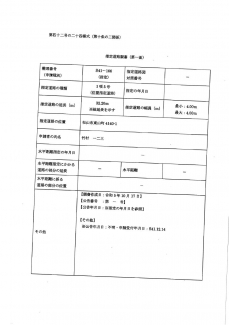 指定道路調書（第一面）
