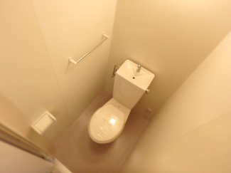落ち着いた色調のトイレです