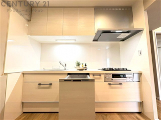 壁付けシステムキッチンはスペースの最大限の有効活用が可能で、動線がスムーズになり調理や準備が快適で効率的に行えます。収納スペースや吊り戸棚が設けられ、調理器具や食器類をスマートに収納できます。