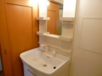 スペースが確保できる洗面所です