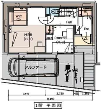 ２号地１階約２帖ある大容量のウォークインクロークも完備。