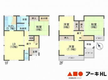 【駐車1台可】明石市魚住町清水【4LDK】