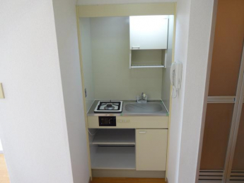 １口ガスコンロ付きのキッチンです