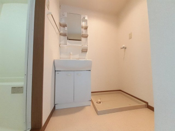 忙しい朝には欠かせない洗面所です