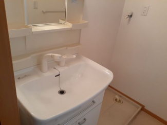 スペースが確保できる洗面所です