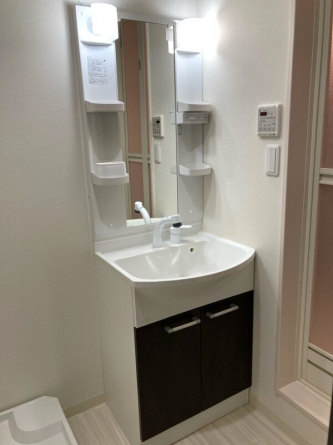 忙しい朝には欠かせない洗面所です