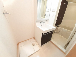 スペースが確保できる洗面所です