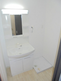 スペースが確保できる洗面所です