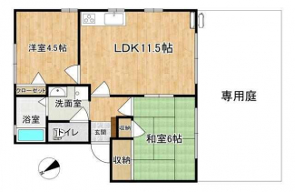 ＬＤＫが広々の１１．５畳