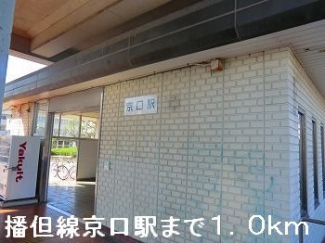播但線京口駅まで1000m