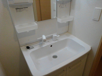 忙しい朝には欠かせない洗面所です