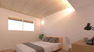 主寝室　東側のサッシュからは朝日と共に目覚めることのできます