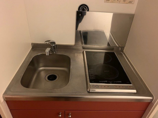 コンパクトなキッチンで掃除もラクラク