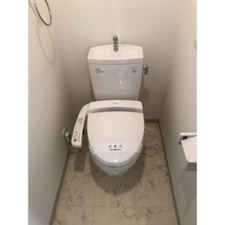 落ち着いた色調のトイレです