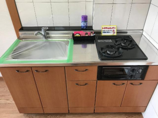 グリル付き２口ガスコンロ