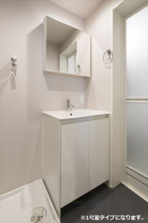 コンパクトで使いやすい洗面所