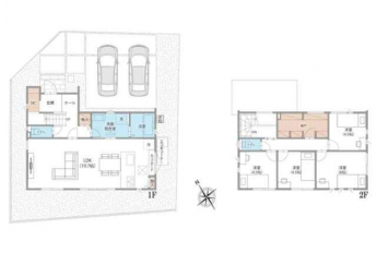 広々とした１９．７帖のＬＤＫが魅力。２階には４つの洋室と大容