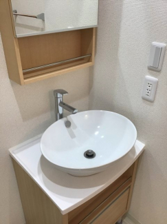 スペースが確保できる洗面所です