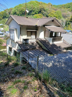 南隣接「景観樹林保護地区」から　玄関前広間ルーフより上部2階