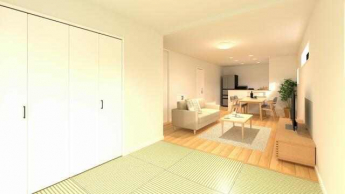 【内観予想図】１６帖＋和室の広々としたＬＤＫ。住みやすさを追