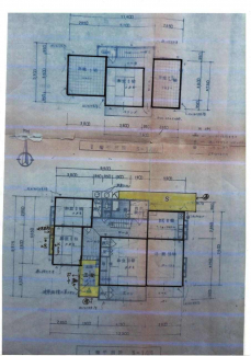 設計図をもとに　黄色は増築に該当